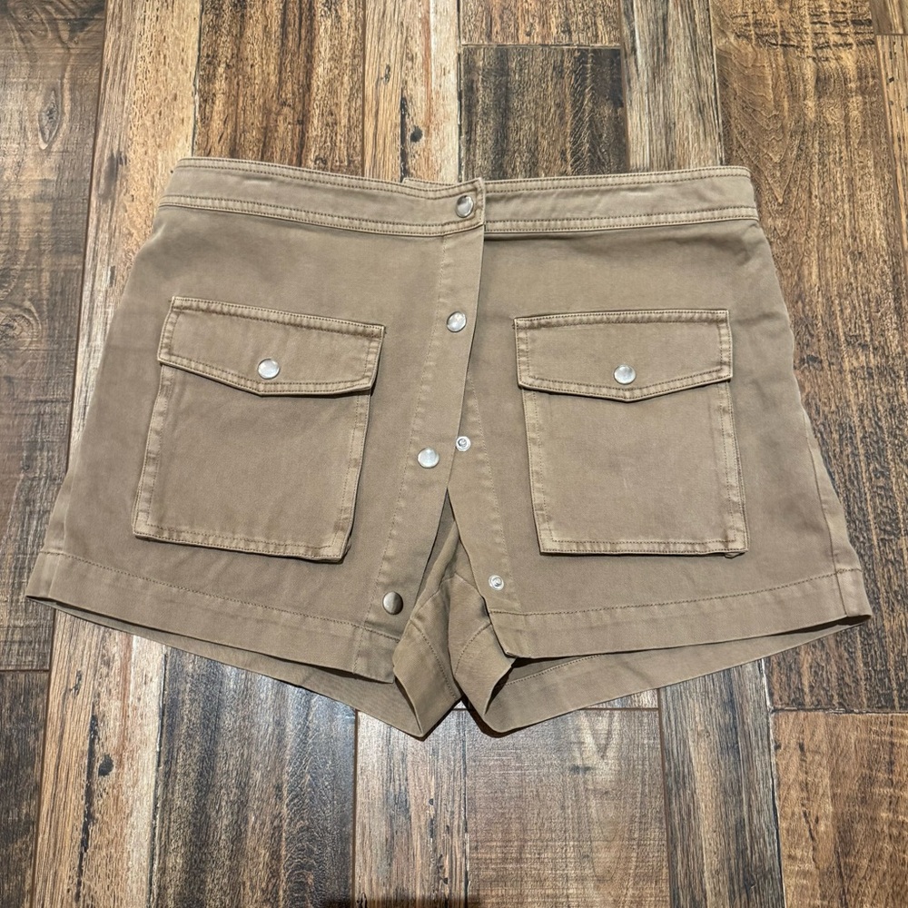 STAUD Tan Women's Cargo Shorts